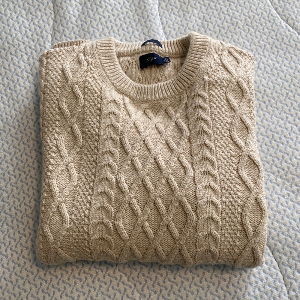 j. crew men’s cream color sweater
